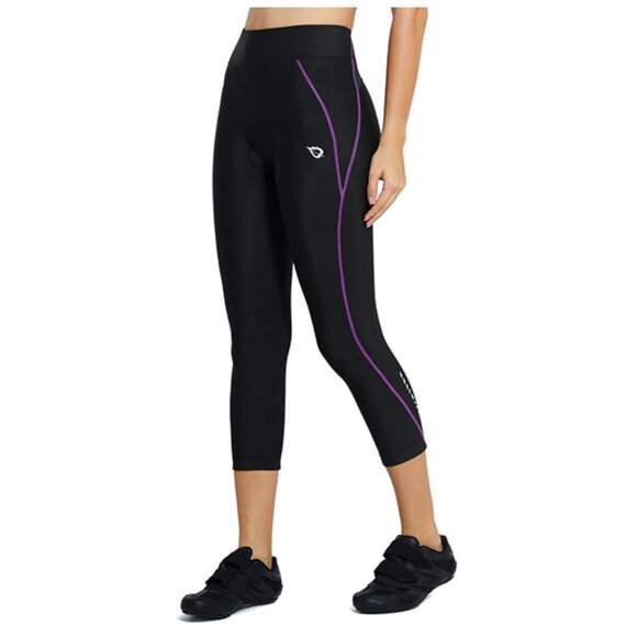 Baleaf - Bike Shorts 3D Padded Cycling Pants High Waisted Tummy Control Capris - Picture 2 of 14